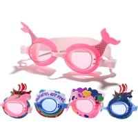Kids Children Cute Cartoon Swim Goggles Swimming Pool Waterproof Anti Fog Glasses Water Sport Diving Surfing Eyewear W/ Earplugs 1