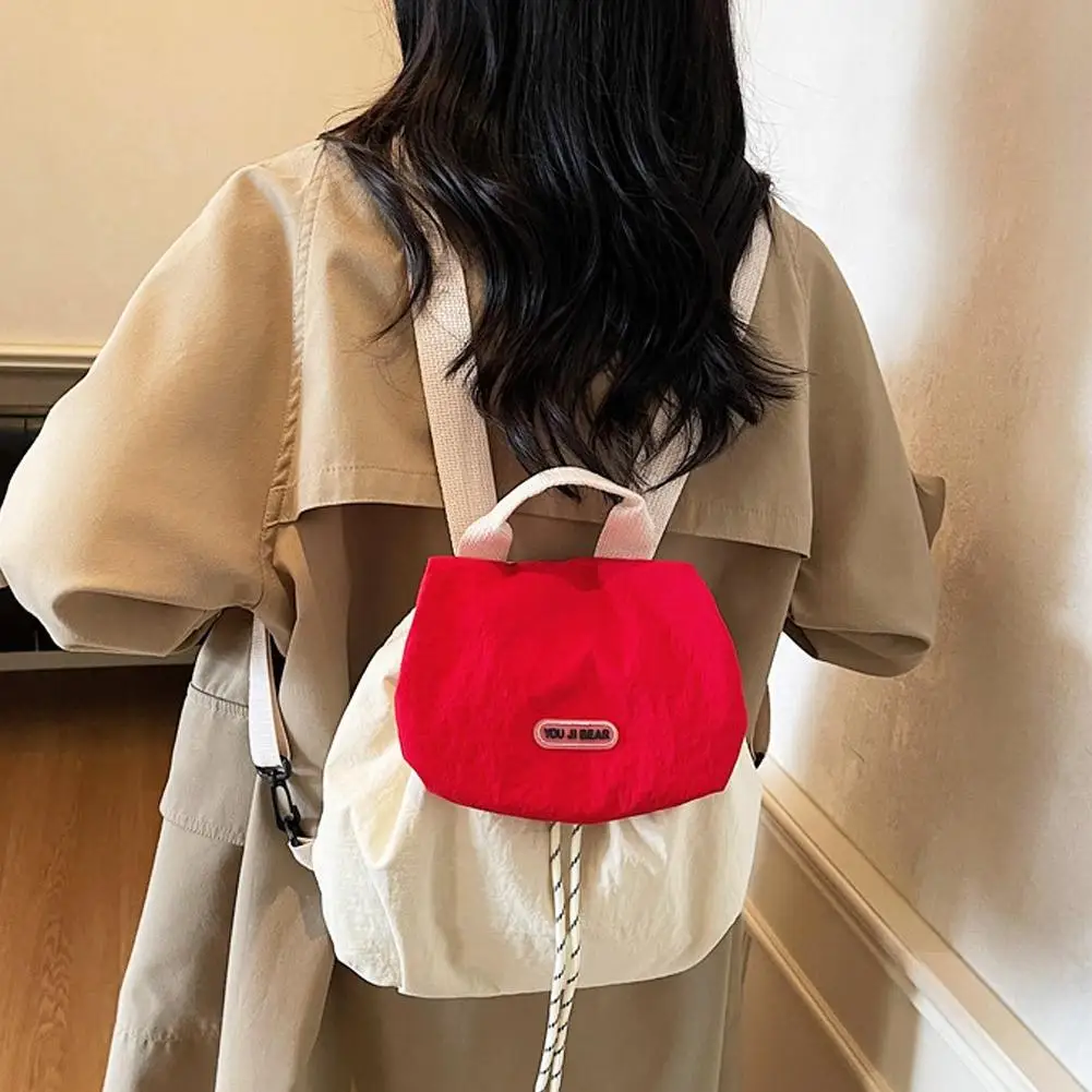  slider image of Soft Nylon Drawstring Backpack