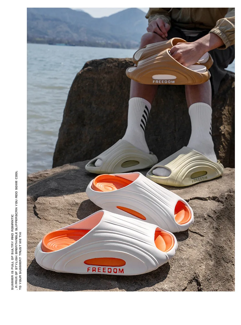 Shevalues Mode Herren Hausschuhe Freizeit Leichte Rutschen Rutschfeste Outdoor Herren Hausschuhe EVA Weiche Sohle Plattform Herren Sandalen – Detail 14