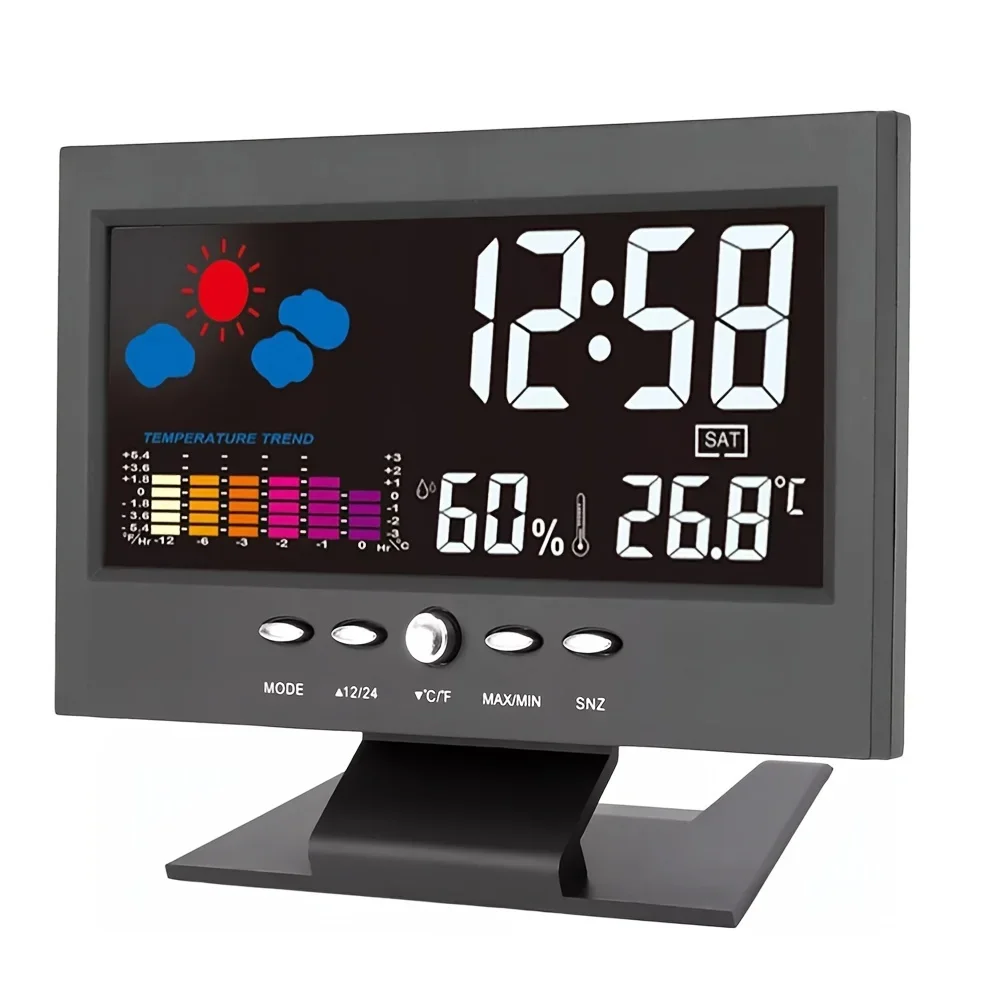 Digital Weather Station Thermometer Hygrometer Clock