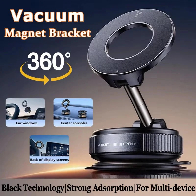 Supporto magnetico per telefono da auto, robusto, pieghevole, con design MagSafe, regolabile a 360°, con ventosa, per auto, scrivania, bagno e universale._voghion.com