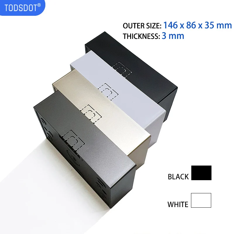High Quality 146 x 86 x 35 mm Switch Socket Box White Black, Wall