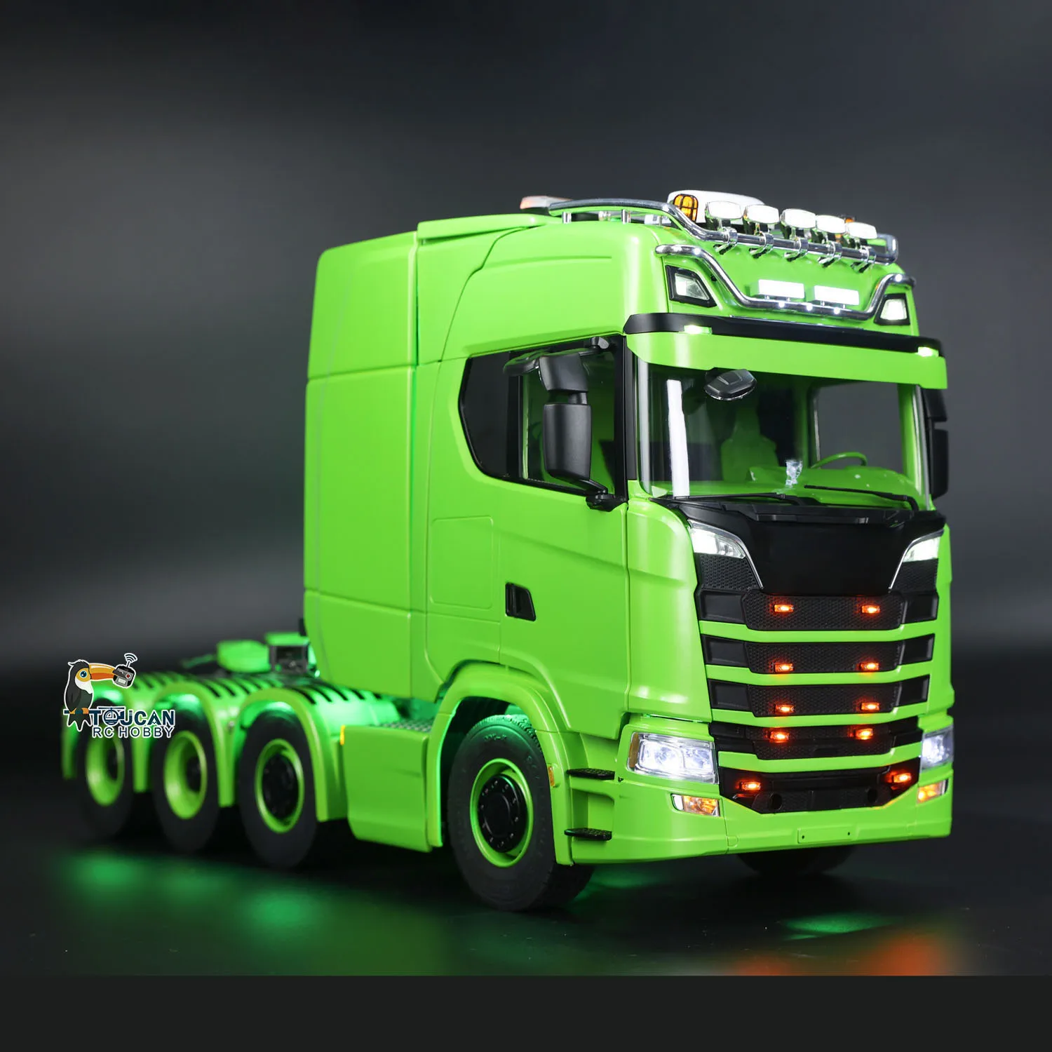 770S 1/14 RC Tractor Truck 8x8 Metal Chassis RTR Remote Control Lorry Car 3 Axles Trailer Lights Sounds Magnetic Roof Smoke Unit 3