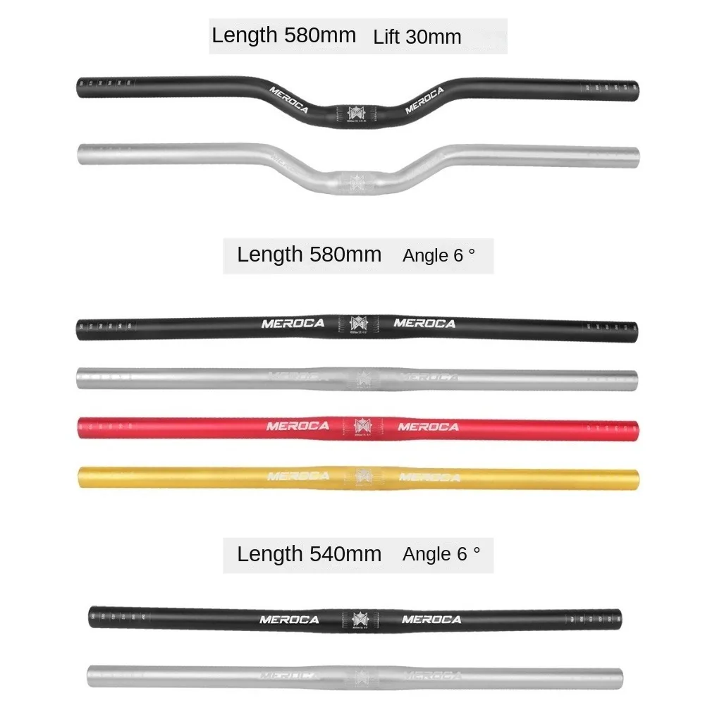 Durable MEROCA Bike Handlebar Straight/Swallow Bicycle Riser Handlebar Aluminum Alloy Bicycle Parts Cycling Accessories