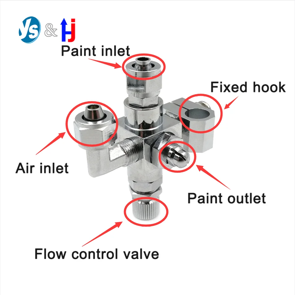 

1.0mm ST-7 Automatic Paint Spray Gun, Adhesion Agent, Liquid Air Assisted Atomization Atomizer Sprayer Wave Soldering Nozzle ST7