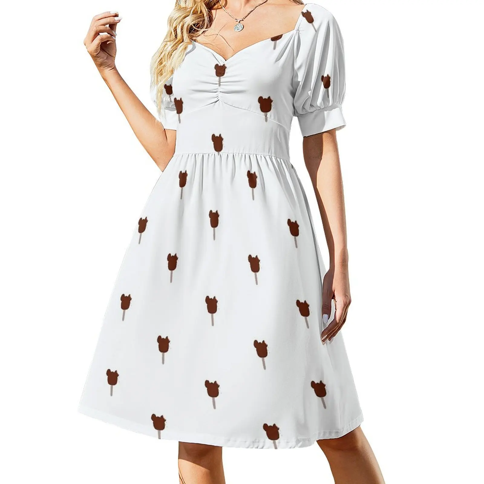 thumbnail image 1 of Vestido de manga corta Mickey Ice Cream Bar vestidos de mujer para ocasis especiales vestidos de noche de lujo para mujer, 1 of 7