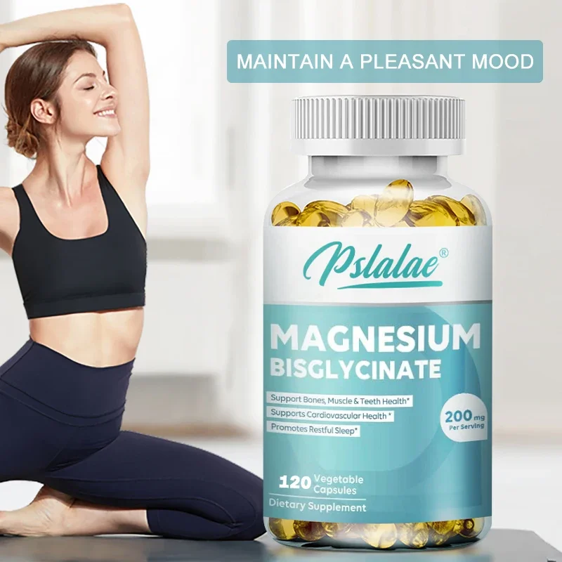 Magnesium Bisglycinate Supplement Essential Mineral Non-GMO & Gluten-Free Capsules