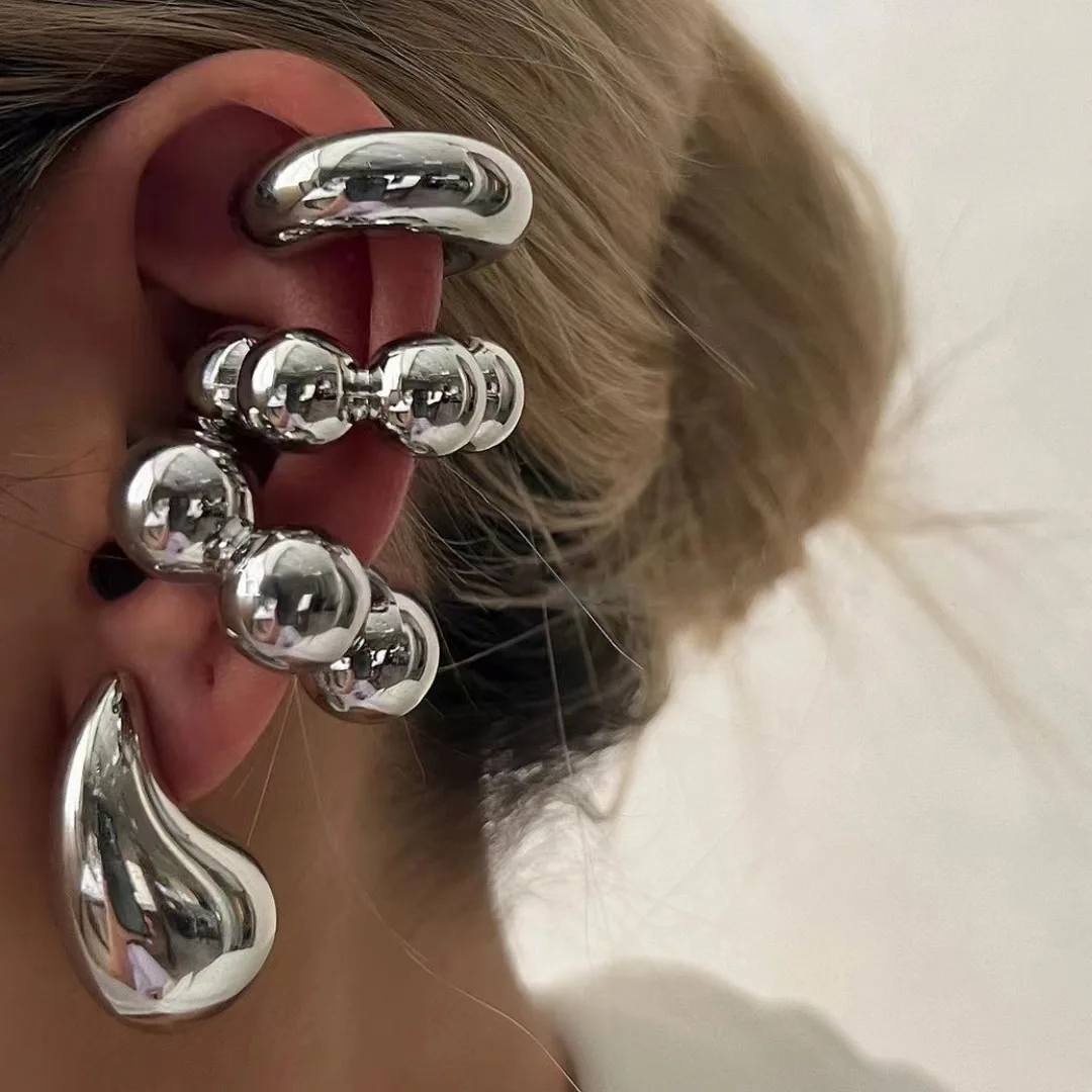 Ear Clip Earrings Clip Earrings Ear Clip Ear Accessories 4Pc/set Vintage Geometric No Piercing Fake Cartilage Ear Cuff Jewelry Accessories ear clip earrings clip earrings ear clip ear accessories