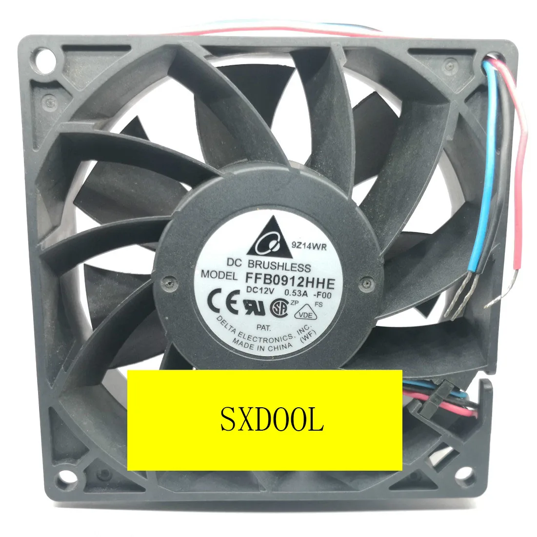 

for DELTA 9238 12V 0.53A FFB0912HHE -F00 2-wire 3-wire Case Cooling Fan Powerful 92X92X38mm Dual Ball Bearing