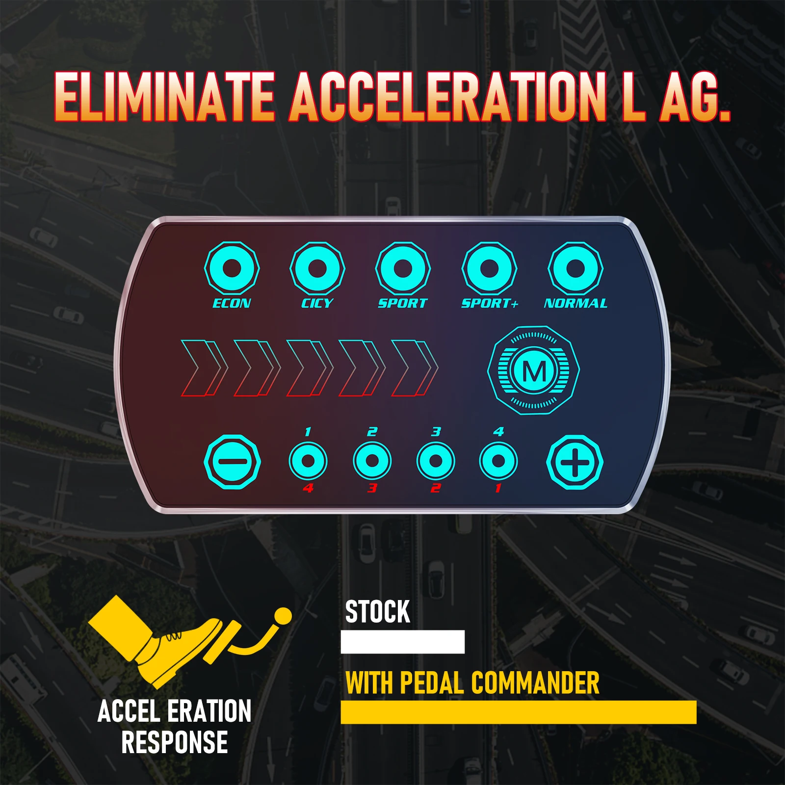 Acceleratore da corsa Controller elettronico dell'acceleratore per auto 9 Drive 10 modalità potente Booster Tuning Parts potente amplificatore del pedale dell'auto - Image 3