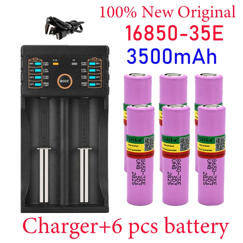 

Neues original inr18650 35e 3,7 v 3500mah 20a entladung inr18650 35e 3,7 Li-Ionen-Akku V wiederauf lad bares Ladegerät