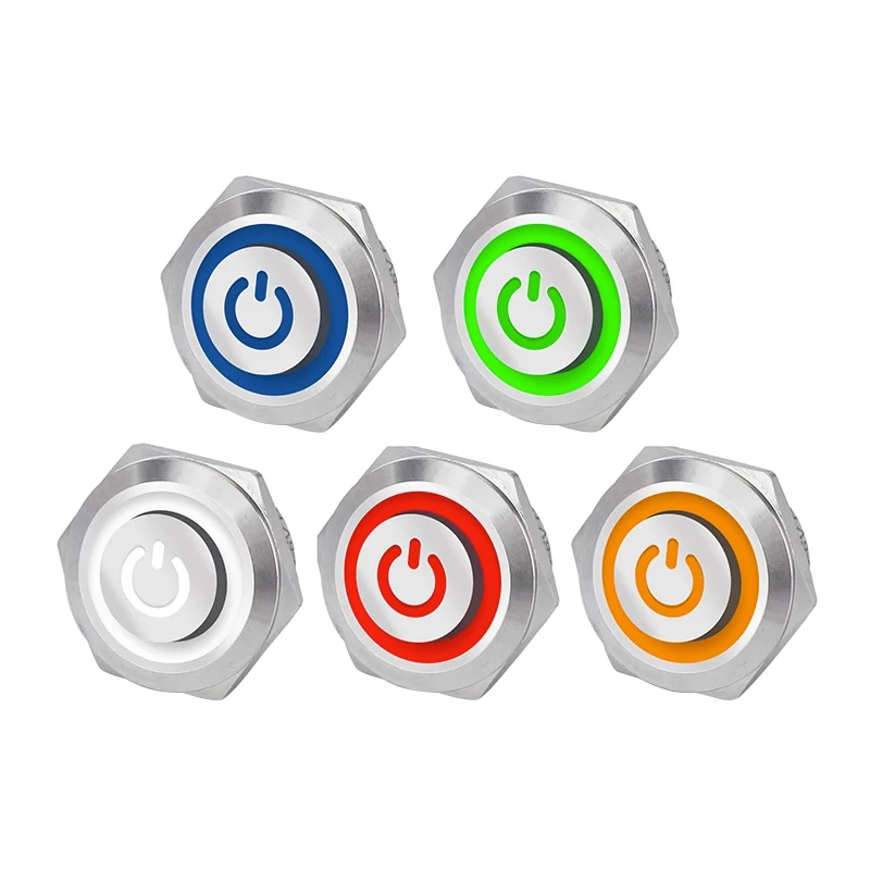 

Ultra Short Metal Reset Button Stainless Steel with Light Ultra-thin Micro-stroke Self-repeating Opening Size 12/16/19/22/25mm