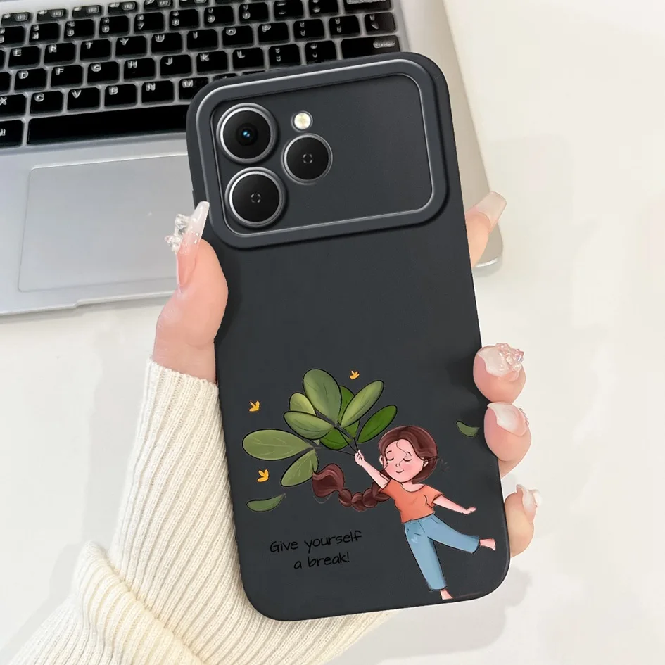 Tecno Spark 40 Cartoon Space Silicone Phone Case with Camera Protection