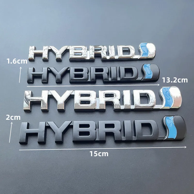 Premium 3D Metal Hybrid Car Emblem Badge Sticker Decal