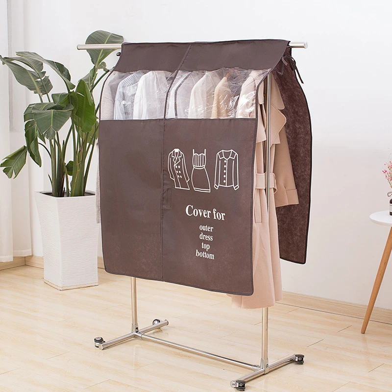 Description Picture 5 of itemClothes Hanging Dust Cover Dress Suit Coat Storage Bag Case Organizer Wardrobe Dress Clothing Hanging Dust Cover