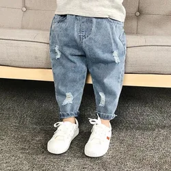 Stylish Kids' High-Waisted Loose-Fit Jeans for Boys and Girls (Ages 0-5) (As picture)