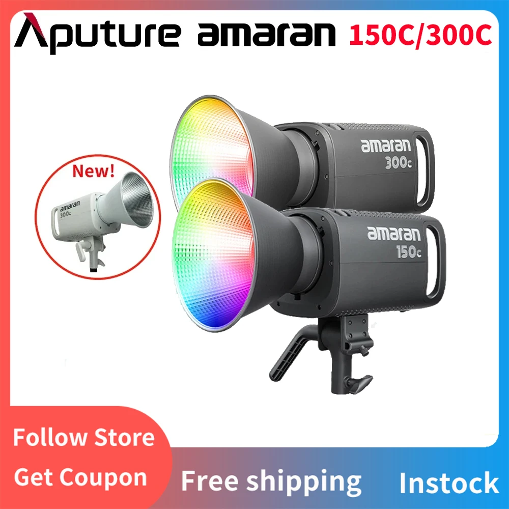 

Aputure amaran 300C 150C Bowens Mount 2500K-7500K Full Color RGBWW LED Video Photography Light Bluetooth App Control