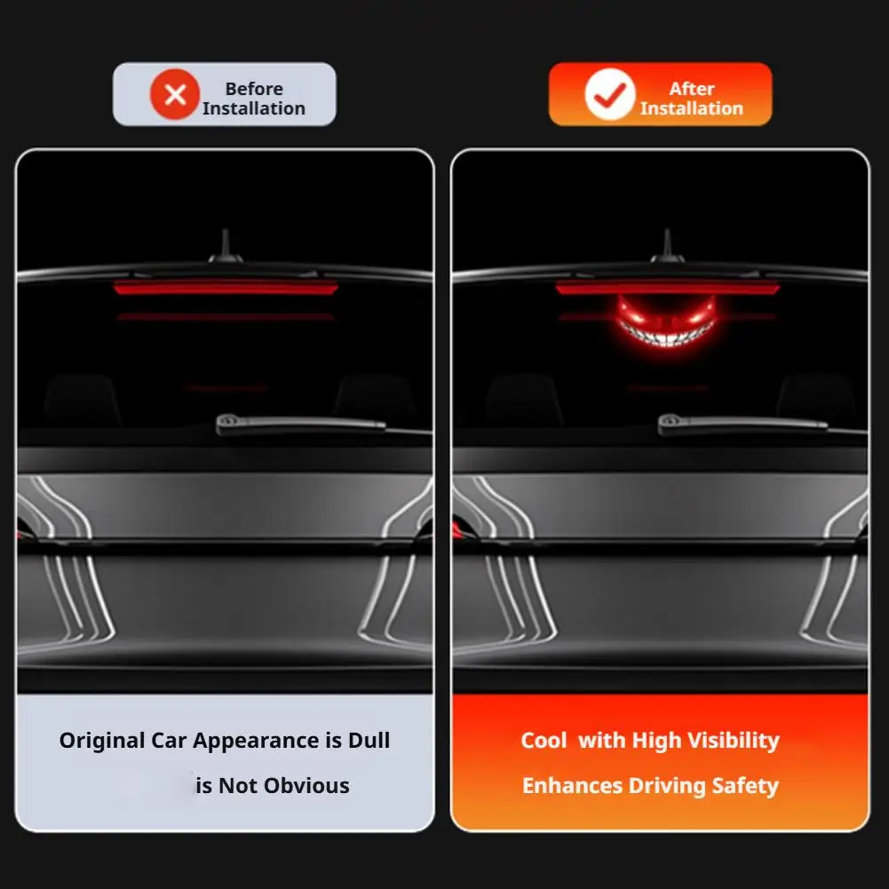 Luci LED Dinamiche a Effetto Occhio di Neon, Occhi del Diavolo, Segnalazione Lampeggiante per Parabrezza, Luci Solari, Accessorio Atmosferico per Parabrezza - Image 4