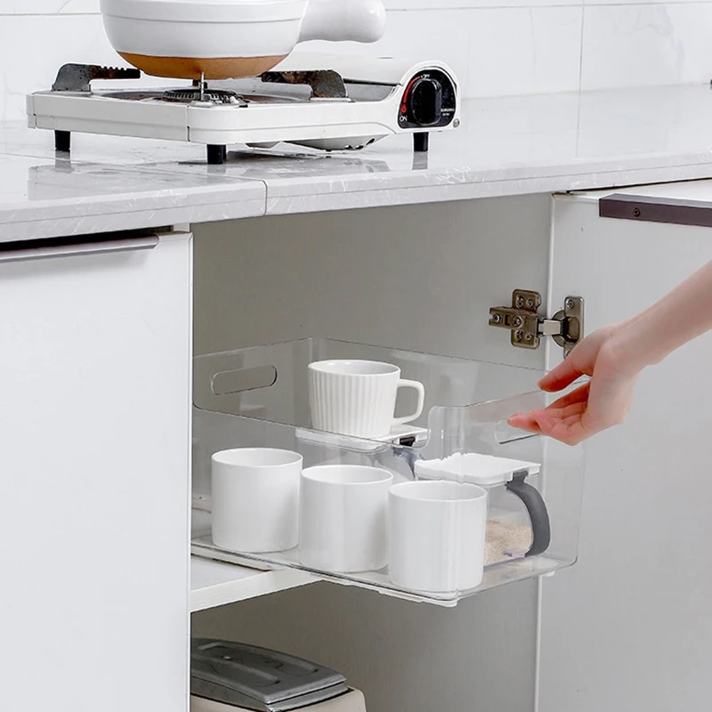 2Pcs/Set Drawer Slides For Kitchen Bedroom Closet Slides Pullout Track Drawer Basket Pull Rail