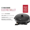 Electric Skillet 12 Inch Frying Pan with Non-Stick Coating, Temperature Control, Tempered Glass Lid, Cool-Touch Handles and Knob 5