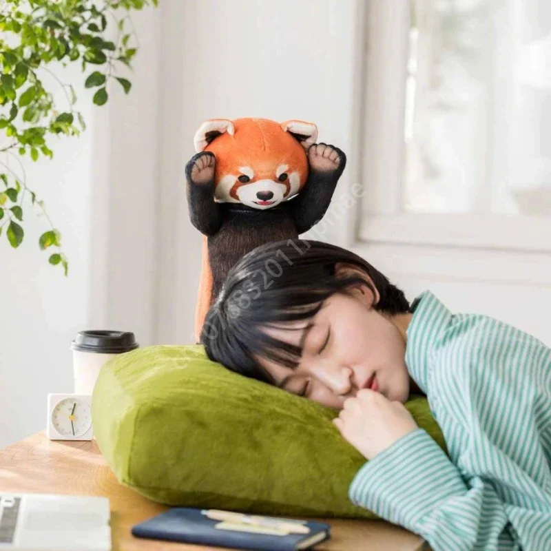 

Siesta Pillow Threatened By Red Panda Cute Cartoon Raccoon Cushion Pillow Plush Doll Creative Home Gift Ornament