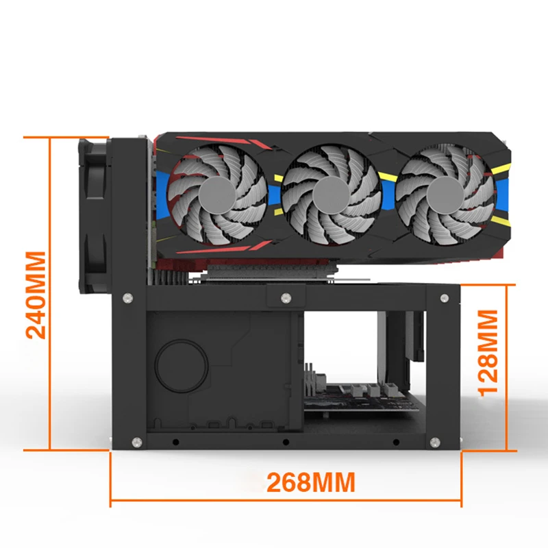 Stackable Open Mining Rig Frame Iron Mining ETH/ETC/ZEC Ether Accessories Tools 8 GPU Crypto Coin Bitcoin Rack computer chassis frame