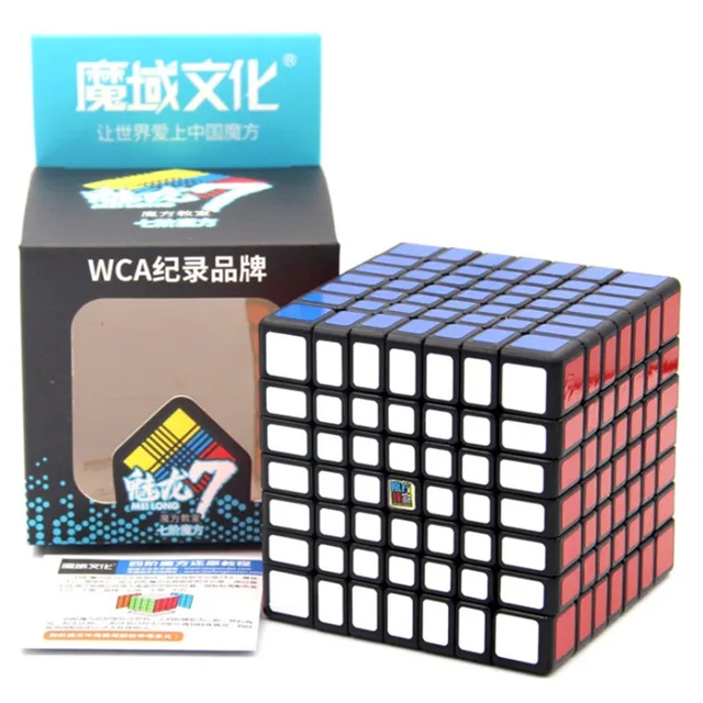 [Picube] Moyu MeiLong 7x7 Speed Cube meilong 7x7x7 Puzzle Magic Cube Professional 7 Layer Black speed Cube educational toys gift 6