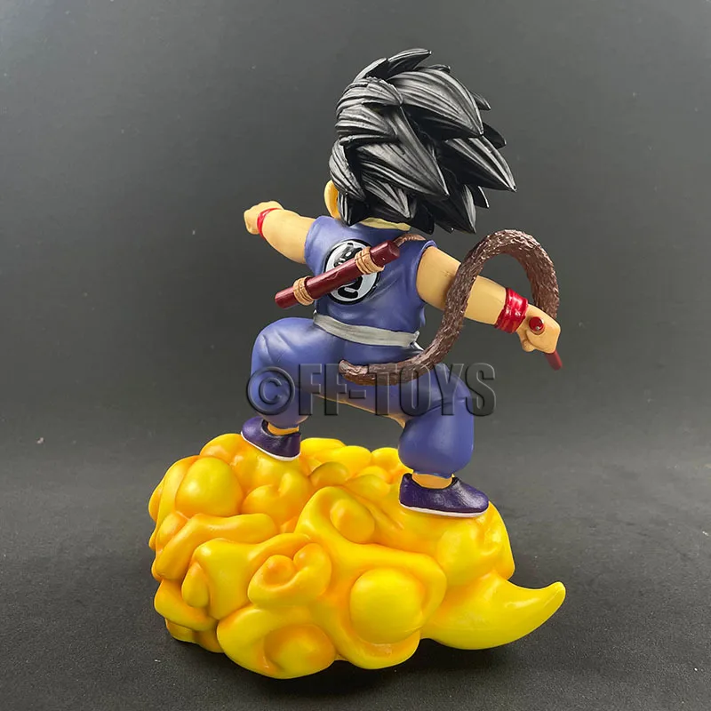 Фото Фигурка Dragon Ball Z, Сон Гоку с облаком, Аниме фигурки супер сайян Сон Гоку ГК, статуя 14 см, ПВХ Коллекционная модель, игрушки в подарок №5