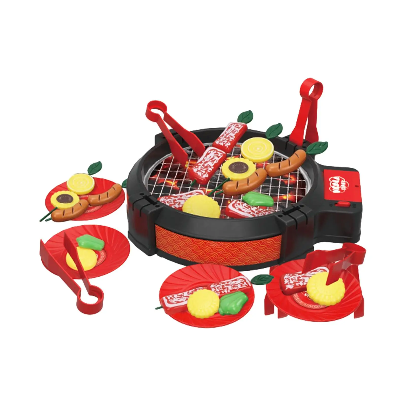 27Pcs Toy BBQ Grill Set Kitchen Toys Set for 2 3 4 5 6 Years Old Girls Boys