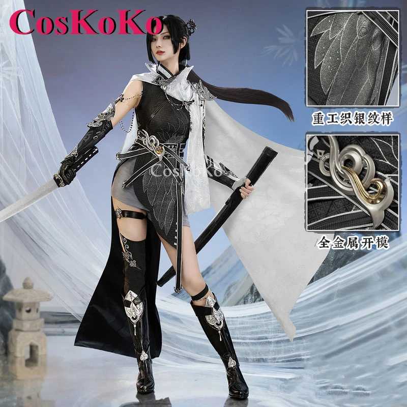 

CosKoKo Sui Meng Cosplay Anime Game NiShuiHan Costume Gorgeous Elegant Uniform Dress Halloween Party Role Play Clothing S-XL