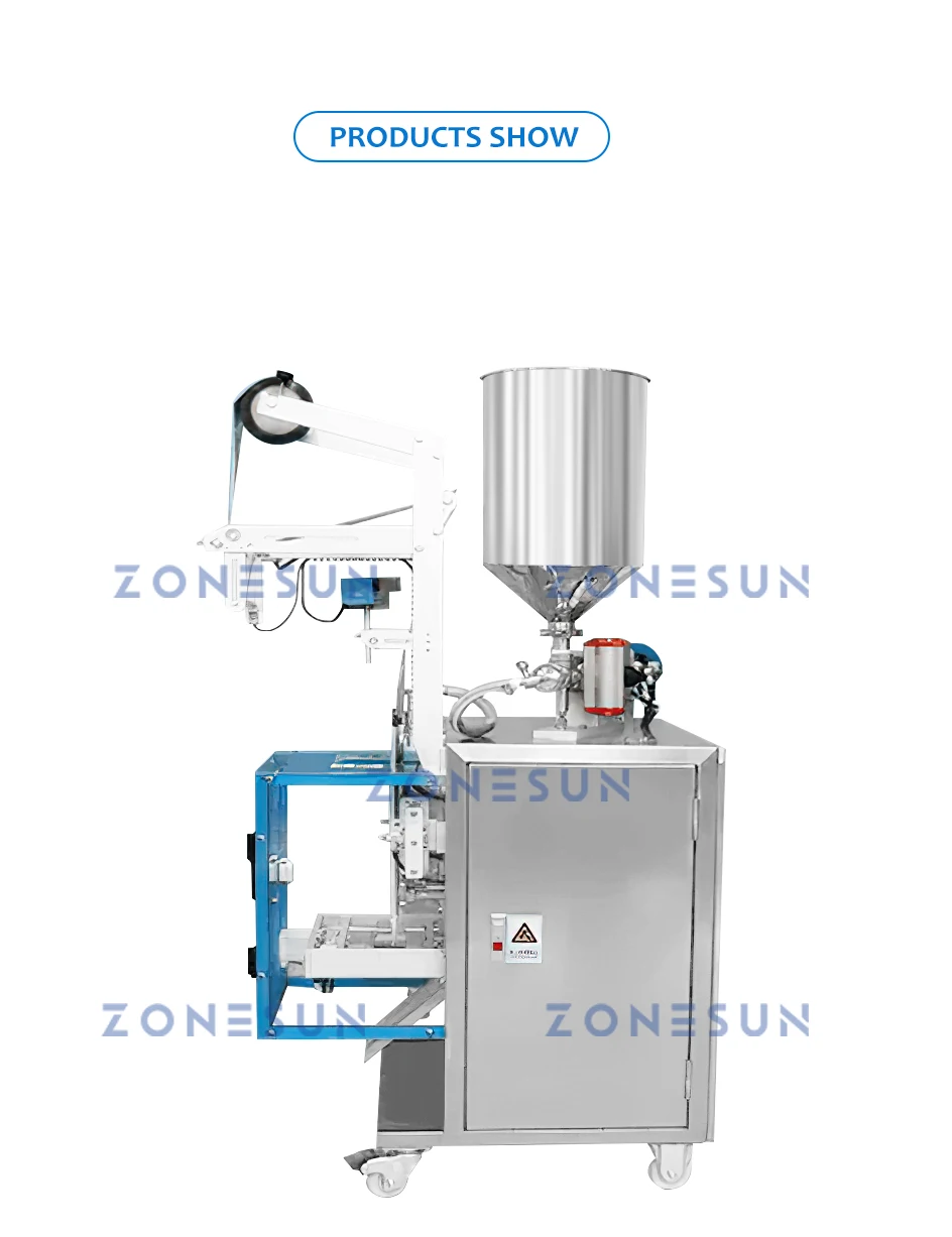 ZONESUN ZS-PL240LS Соус, специи, мед, пакетик, кетчуп, упаковка, жидкая паста, наполнитель, запайка, машина с функцией нагрева смешивания