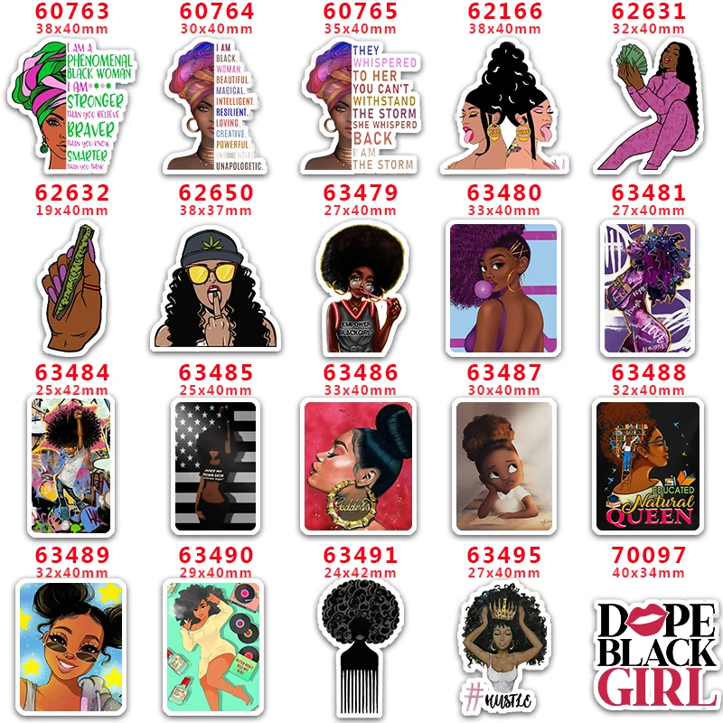 10 Pcs Black Girl Magic Resin Flatback DIY Hair Bows Planar Resin Crafts Custom Phone Decorations PR60763