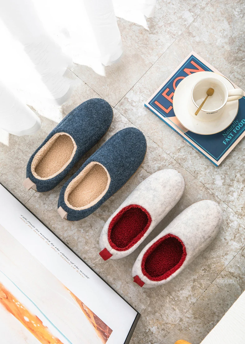 Evshine Damen Winter Fleece Hausschuhe Indoor Anti-Rutsch Warm Fuzzy Slides Herren Pelz Baumwollschuhe Unisex Komfort Flauschige Hausschuhe – Detail 17