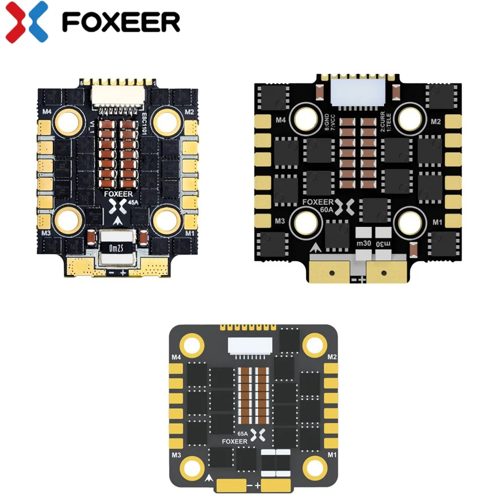 

Foxeer Reaper Mini 4in1 45A 60A 65A BLheli32 Brushless ESC DSHOT1200 3-6S 3-8S for RC FPV Racing Freestyle Drones