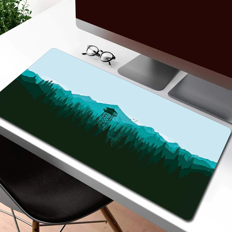 Gaming Mousepad Firewatch Forest HD Print Non-slip Large Computer Mouse Mat Art Game Office Extend Rubber Table Mat XXL