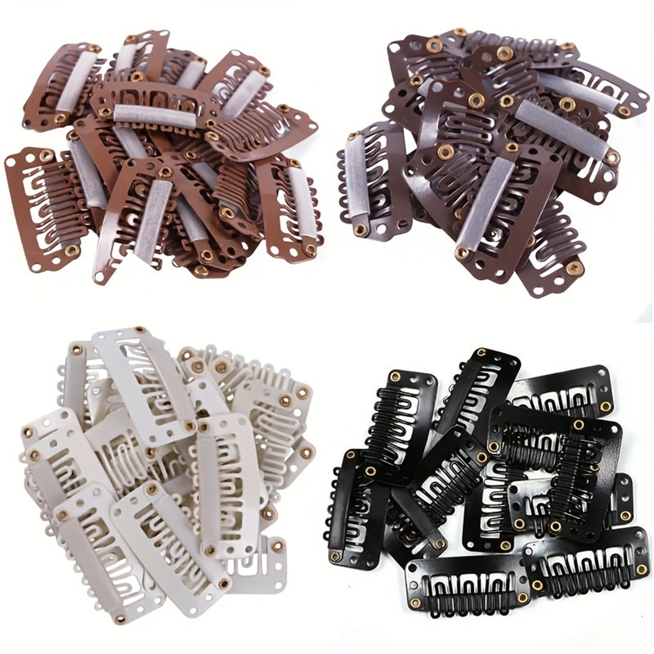32mm U-shaped Wig Clips with Silicone Back Hair Accessory Tools 20/50 pieces