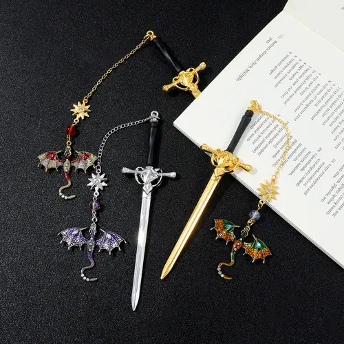 1/3PCS Fourth Wing Dragon Sword Bookmarks Fantasy Gothic Bookmarks Fourth Wing Enthusiasts Reading Accessories - Image 3
