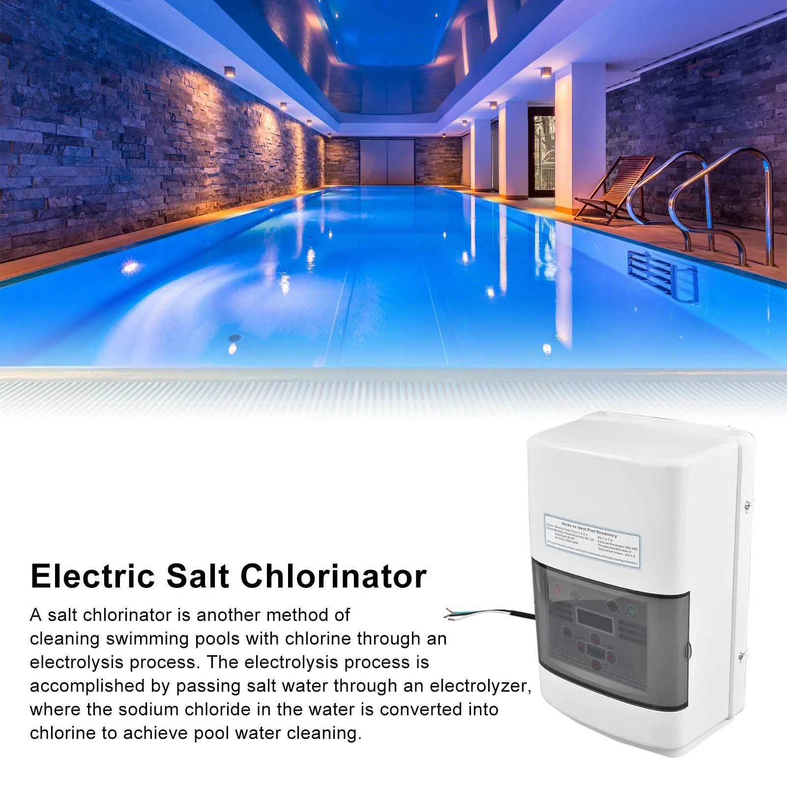 35g/h 120W Swimming Pool Salt Chlorine Generator Electrolytic Salt Chlorine  Machine Pool SPA Salt Chlorinator 220V - AliExpress