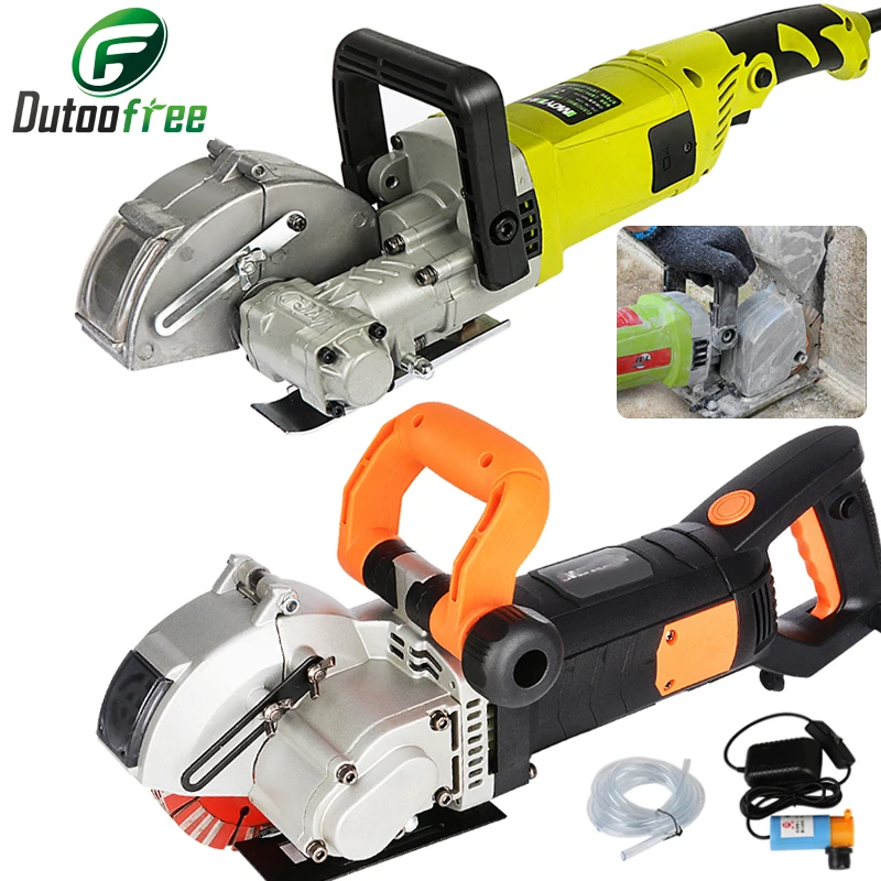 4000W-5200W Electric Wall Chaser Groove Cutting Machine Wall Slotting Machine Steel Concrete Cutting Machine Circular Saw 220V 4pcs set sds plus shank electric hammer drill bit point groove flat chisel masonry tools set for woodworking concrete wall rock