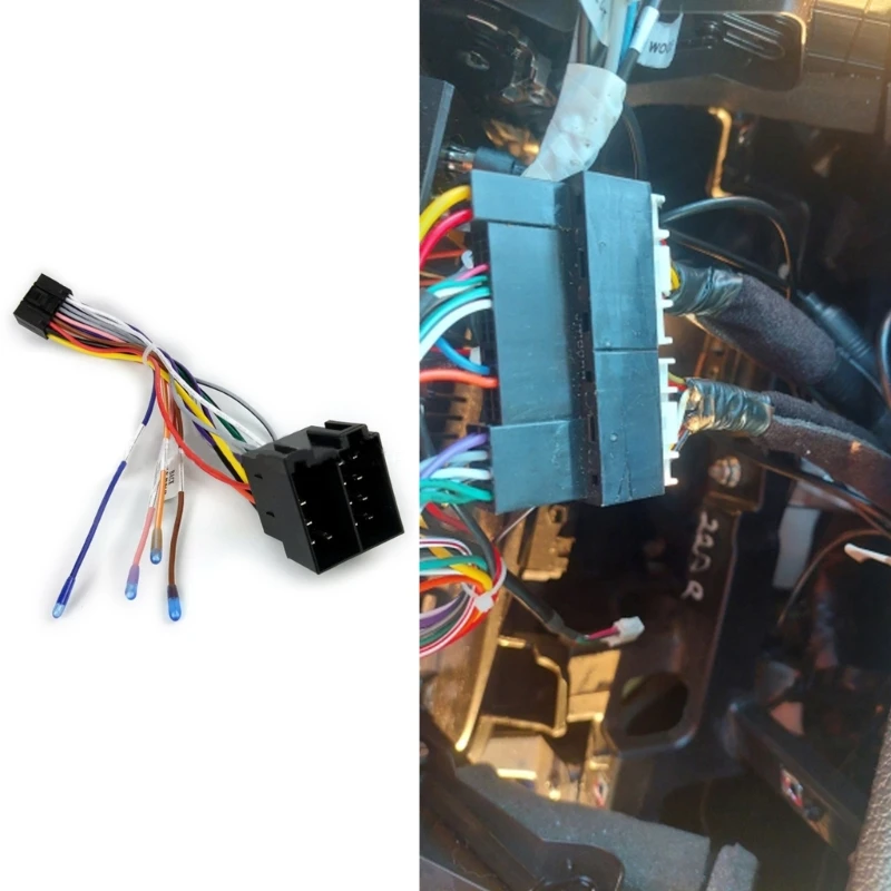 Surga Performance ISO Radio Connector Adapter – 16 Pin DIN Power Speaker Cable For Car Stereo-1235539