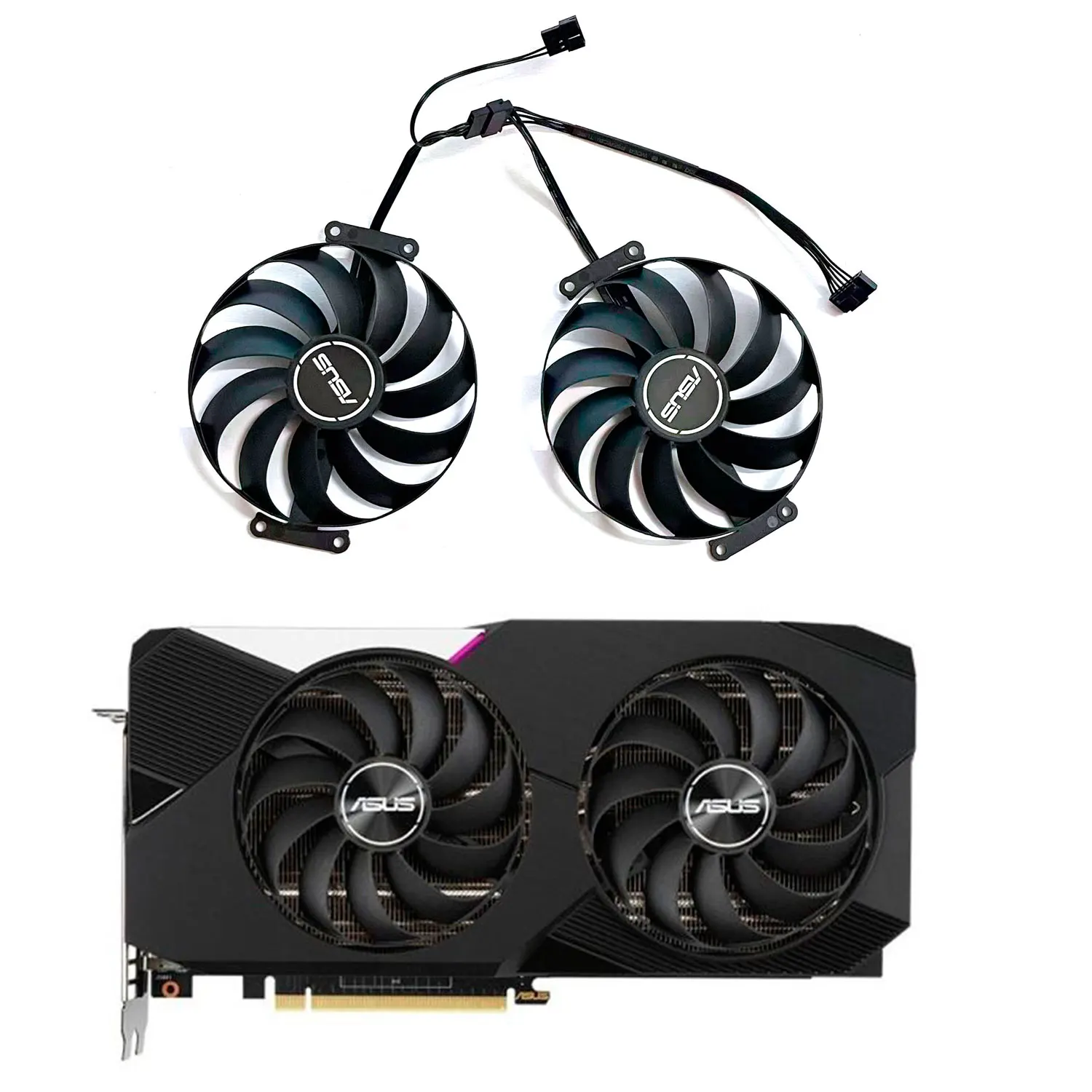 Новый вентилятор охлаждения 95 мм 7PIN CF1010U12S FDC10U12S9-C RTX3070 RTX3060Ti охлаждающий вентилятор для ASUS RTX 3070 3060 Ti двойной вентилятор OC