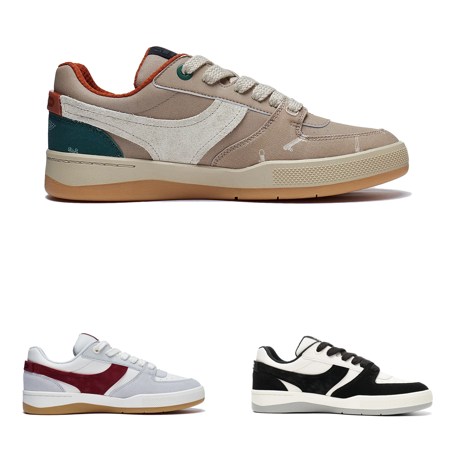 Li-Ning Men GLORY 92S Professional Skateboard Shoes DUAL CUSHION Street Style Sport Shoes Wearable Culture Sneakers AEPT003 skateboarding shoes sports shoes