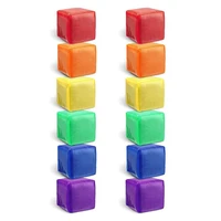 12PCS DIY Educational Game Dice Learning Dice Set With 6 Sides Clear Pocket Photo Pocket 1