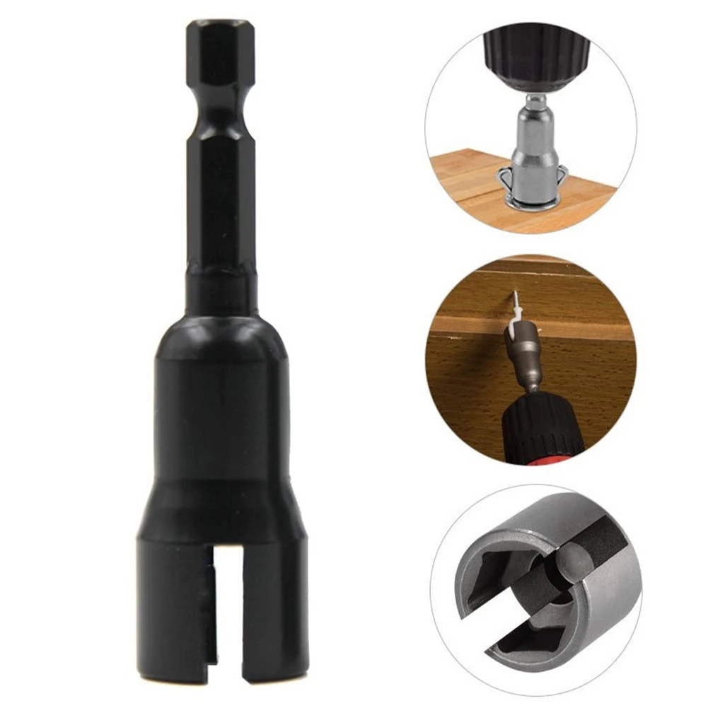 

Help You Job Perfect Socket Adapter Practical Nut Driver 1/4Inch Hex Shank Hex Shank 1pcs Black Chrome Vanadium Steel