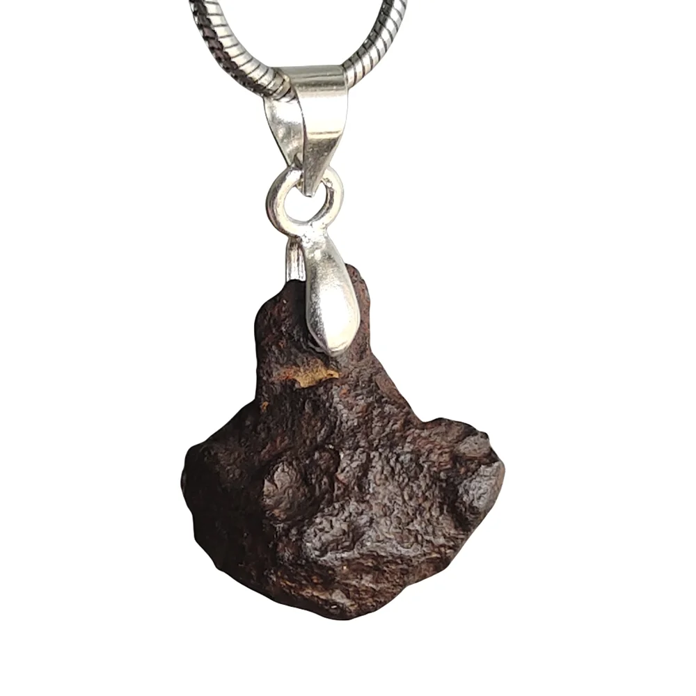 

Gebel Kamil Natural Iron Meteorite Pendant Camille Meteorite Lucky Stone Iron Meteorite Specimen Collection - QD145