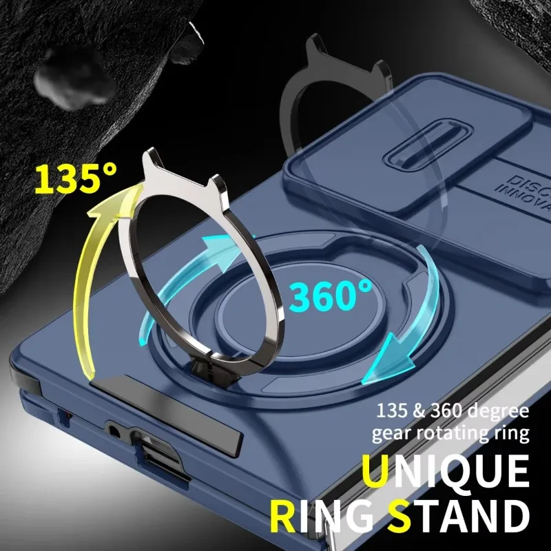 Luxurious Scratch-Resistant and Durable Armor Case with Sliding Camera Cover