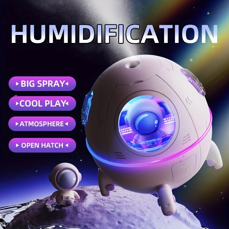 Portable 220ml USB Cool Mist Space capsule Aroma Essential Oil h2o Diffuser Mini Air Humidifier 220ml usb deer elk air humidifier ultrasonic cool mist mini humidifier led night light car aromatherapy essential oil diffuser