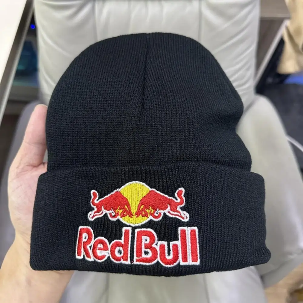 6 colors Red Bull pullover hat men's and women's autumn winter soft warm knitted Red Bull hat solid color Red Bull Beanie Hat 5