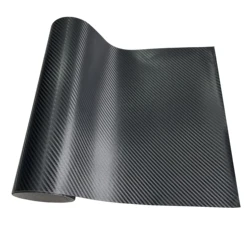 Carbon Fiber Vinyl Wrap Film - Waterproof Sticker for Cars, Consoles, Laptops, and Motorcycles (3D Carbon Black)