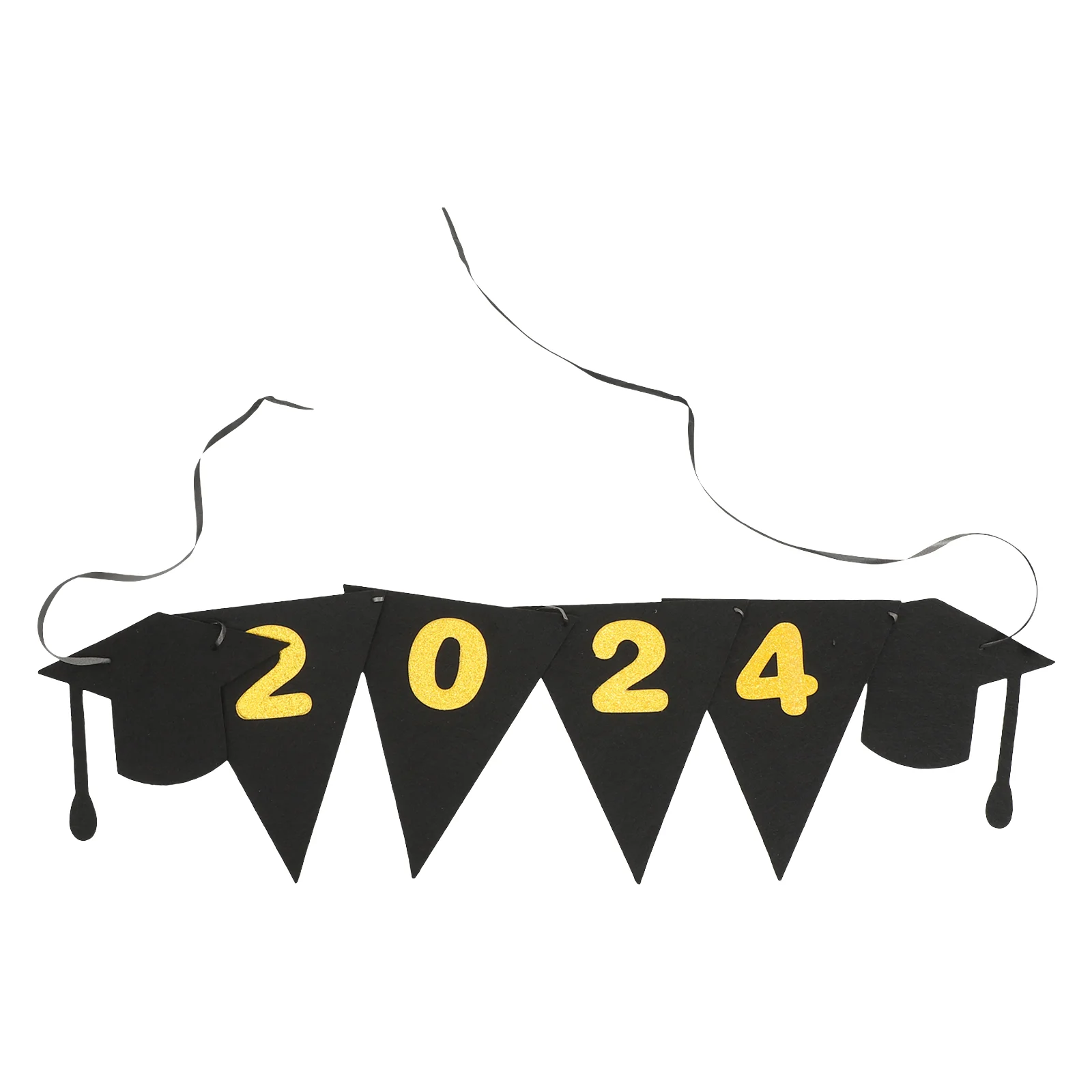

2024 Graduation Banner Flag Congrats Party The Decorative Photo Prop Felt Cloth Background Decoration Supply